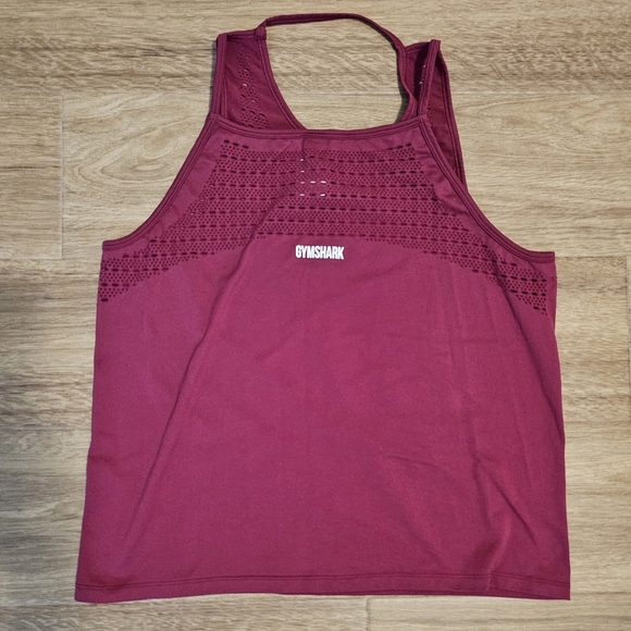 Gymshark Energy + Seamless Loose Vest - Beet Red Size L - Picture 4 of 8